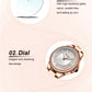 CURREN Romantic Charm Women's Wristwatches Fashion Design Thin Quartz Watch with Luminous Hands Stainless Steel Bracelet