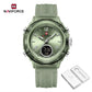 NAVIFORCE Original Watches For Woman Dual Display Lady Retro Female Quartz Watch Waterproof Round Dial Give for Girlfriend gift