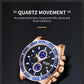 MEGIR Fashion Watches for Men Leather Strap Sport Military Wristwatch Man Quartz Watch Waterproof Chronograph with Calendar 2132