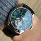 Merkur 100% Tourbillon Watch Transparency Skeleton Men's Sapphire Watch For Men Green Mechanical Wristwatch Relogio Masculino