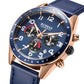 RUIMAS Luxury Brand Chronograph Watches for Men Fashion Leather Sports Military Wristwatch Luminous Clock Auto Date Reloj Hombre