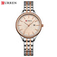 CURREN Fashion Brand Ladies Two Tone Watches Simple Quartz Waterproof Wristwatch for Women with Auto Date