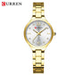 CURREN Simple Elegance Women's Watches NEW Thin  Quartz Stainless Steel Band Wristwatch Waterproof Clock Gift for Ladies