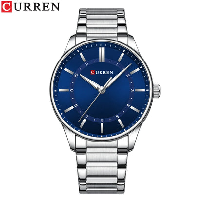 CURREN Casual Quartz Watches Men Luxury Brand Stainless Steel Band Simple Business Quartz Wristwatches