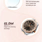 CURREN Luxury Elegance Watch for Women Simple Quartz Wristwatches with Sparkling Rhinestones Stainless Steel Bracelet Waterproof
