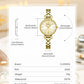 CURREN-Elegant Dress Watch for Women, Luxurious and Exquisite, 28mm Dial with Shinning Rhinestone, Quartz Wristwatch, New