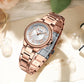 CURREN Romantic Charm Women's Wristwatches Fashion Design Thin Quartz Watch with Luminous Hands Stainless Steel Bracelet