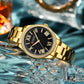 CURREN NEW Luxury Stainless Steel Wristwatches for Ladies Romantic Rose Pink with Rhinestones Roman Numeral Dial