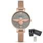 MEGIR Fashion Women Watches Luxury Quartz Wristwatch Rose Gold Mesh Strap Ladies Business Casual Watch Reloj Mujer 7009