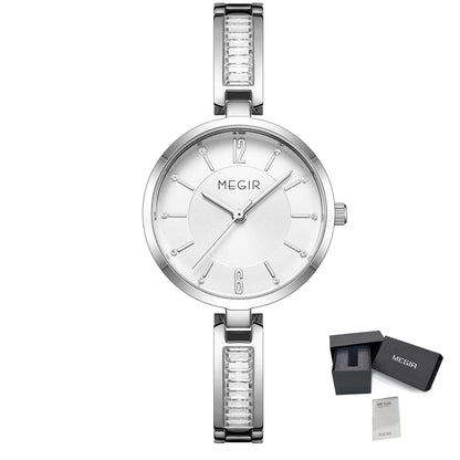 MEGIR Luxury Women Bracelet Quartz Watches Elegant Fashion Ladies Waterproof Dress Clock Wristwatch for Female Relogio Feminino