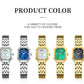 CURREN Elegance Dress Women's Watch with Rectangle Dial Silvery Stainless Steel Bracelet Vintage Minimalist Quartz Wristwatch