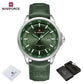 NAVIFORCE Quartz Dress Watch For Men Simple Original Leather Man Watches Waterproof Luminous Business Hand Calendar Clock Gift