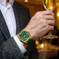 CURREN Luxury Brand Men's Quartz Watch Unique Design Business Tonneau Dial with Day Date Display Luminous Hands Vintage Style