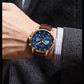 2026 New Men Watch LIGE Fashion Genuine Leather Watch For Men Casual Military Waterproof Luminous Quartz Chronograph Clock Male