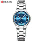 CURREN Luxury Brand Wristwatches for Women Stainless Steel Band with Elegance Dial Luminous Hands Waterproof watch