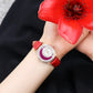 MEGIR Diamond Women Luxury Watch Elegant Ladies Quartz Wristwatch Female Bracelet Watches Waterproof Leather Dress Clock 4218