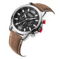 MEGIR Casual Watches Men Luxury Brand Military Sport Watch Leather Wristwatch Luminous Quartz Chronograph Calendar Clock 2156