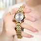 CURREN Luxury Women's Rhinestones Dial Quartz Watch Stainless Steel Band Stylish Elegant Ladies Wristwatches