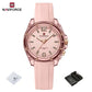 Women Watch NAVIFORCE Fashion Casual Quartz Watches Ladies Waterproof Wristwatch Silicone Band Girl Clock Relogio Feminino 6103