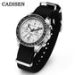 CADISEN 2026 New Men's Watches Luxury Quartz Wrist Watch For Men Canvas Japan VK68 Speed Chronograph Automatic Gift With Box