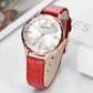 MEGIR Luxury Woman Wristwatch Elegant Waterproof Leather Strap Female Quartz Watches Diamond Dress Clock Gifts for Ladies 4213