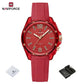 Women Watch NAVIFORCE Fashion Casual Quartz Watches Ladies Waterproof Wristwatch Silicone Band Girl Clock Relogio Feminino 6103