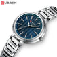 CURREN Luxury Slim Watch for Women Elegant Minimalist Dial Quartz Wristwatches Ladies with Luminous Hands Waterproof 9109