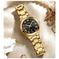 CURREN Fashionable Quartz Watches for Women Roman Numerals Simple Elegant Stainless Steel Braclete Ladies Wristwatch