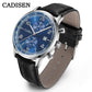 CADISEN Men Watch Quartz Luxury Brands MIYOTA 0S11 Movement Chronograph Sunburst Salmon Dial AR Coated Glass Waterproof Watches