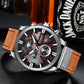CURREN Men's Chronograph Watch Quartz Movement Luminous Hands Casual Sport Watch for Men Auto Date Waterproof Clock