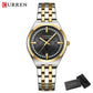 CURREN Designer Style Watch for Women Elegant 32mm Dial with Rhinestones Stainless Steel Band  Luxury Dress Ladies Wristwatch