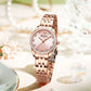 CURREN Classy Dress Watches for Women Stainless Steel Band Clock Female Rhinestone Dial Slim Wristwatches Ladies