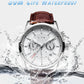 LIGE New Brown Leather Watch for Men Fashion Top Brand Luxury Men's Quartz Wristwatches Casual Waterproof Luminous Chronograph