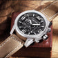 MEGIR Luxury Men's Watch Fashion Simple Casual Sports Watches for Men Leather Strap Waterproof Quartz Chronograph Clock 3010