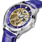 MEGIR Men's Watches Hollow Out Mechanical Watch Automatic Waterproof Wristwatch Leather Strap Business Cusual Clock Reloj Hombre