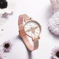 MEGIR Fashion Women Ladies Bracelet Quartz Female Watches Rose Steel Mesh Women Dress Diamond Wristwatch Clock Montre Femme