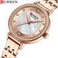 CURREN Luxury Ladies Watch 32mm Slim Dial with  Shining Rhinestones Stainess Steel Band lightweight Elegant Dressy Gift