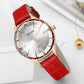 MEGIR Luxury Woman Wristwatch Elegant Waterproof Leather Strap Female Quartz Watches Diamond Dress Clock Gifts for Ladies 4213