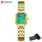 CURREN Elegance Dress Women's Watch with Rectangle Dial Silvery Stainless Steel Bracelet Vintage Minimalist Quartz Wristwatch
