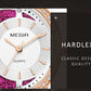 MEGIR Diamond Women Luxury Watch Elegant Ladies Quartz Wristwatch Female Bracelet Watches Waterproof Leather Dress Clock 4218