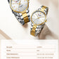 CURREN Fashion Brand Couple Watches for Lovers Simple Classic Quartz Stainless Steel Bracelet Wristwatches with Luminous Hands