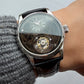 Merkur 100% Tourbillon Watch Transparency Skeleton Men's Sapphire Watch For Men Mechanical Wristwatches Relogio Masculino 42mm