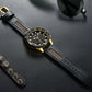 MEGIR Watches for Men Brand Luxury Military Sports Watch Chronograph Leather Strap Waterproof Date Quartz Wristwatch Man Clock