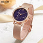 MEGIR Luxury Diamond Wristwatches for Women Fashion Simple Ladies Bracelet Watch Quartz Female Dress Clock Relogio Feminino