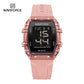 NAVIFORCE Women Watch Waterproof Personality Square Wristwatches LED Digital Silicone Strap Sport Electronic Clock Montre Femme