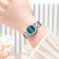CURREN Women's Slim Quartz Watch Luxury Classic Round Dial with Rhinestone Elegant Stainless Steel Band for Ladies