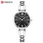 CURREN Luxury Brand Ladies Dress Wristwatch Waterproof Stainless Steel Strap Elegant Charming Dial with Rhinestones Women Watch