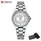 CURREN-Quartz Wristwatches for Women, Simple and Elegant Dial with Roman Numbers Design, Luminous Hands Clock