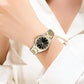 CURREN Luxury Elegant Wristwatches with Stainless Steel Band,Stylish Quartz Watch with Sparkling Rhinestone Dial for Gift