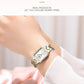 CURREN Luxurious Elegant Women's Watches Classic Rectangular Dial with Rhinestones Luminous Hands Waterproof